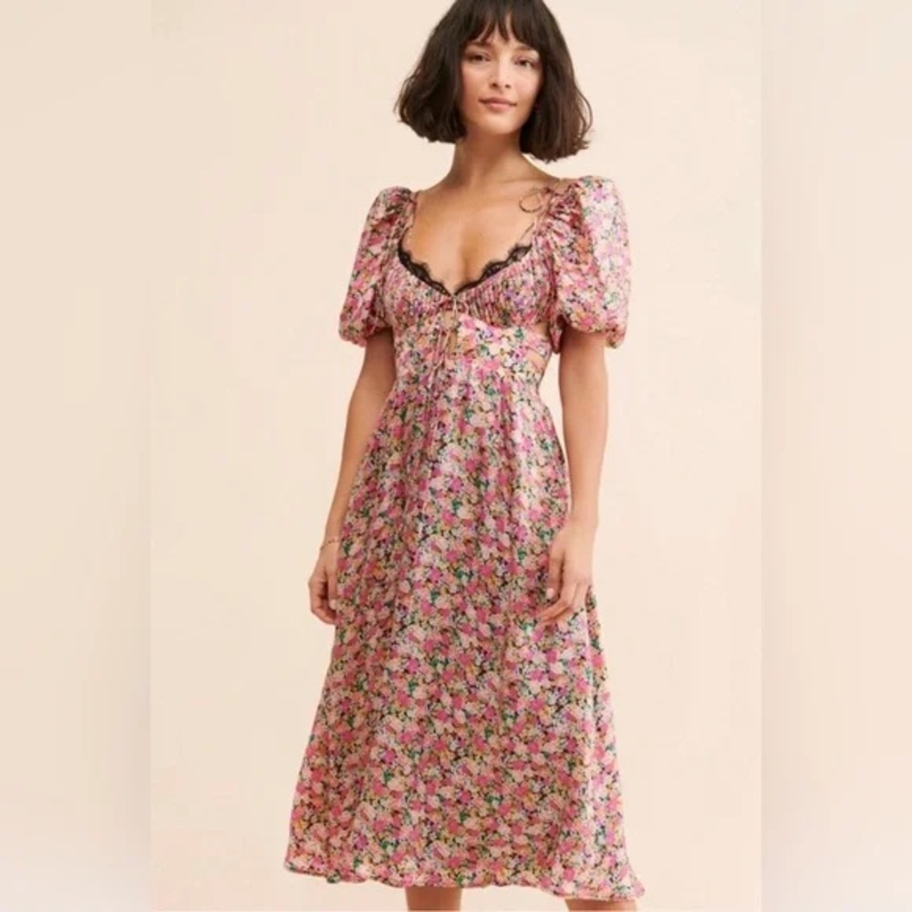 Floral Pink Maxi Dress